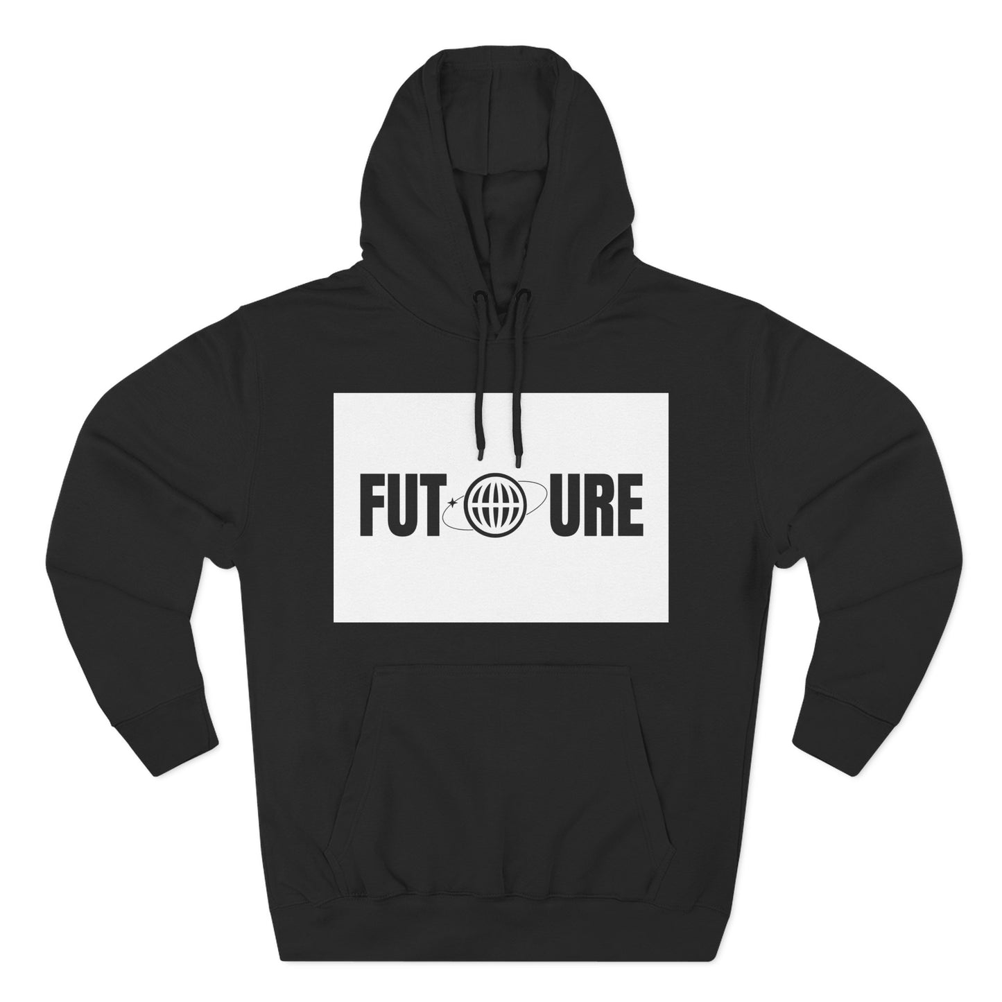 Futuristic Three-Panel Fleece Hoodie, Cozy Fashion, Streetwear Style, Gift for Trendsetters, Everyday Comfort