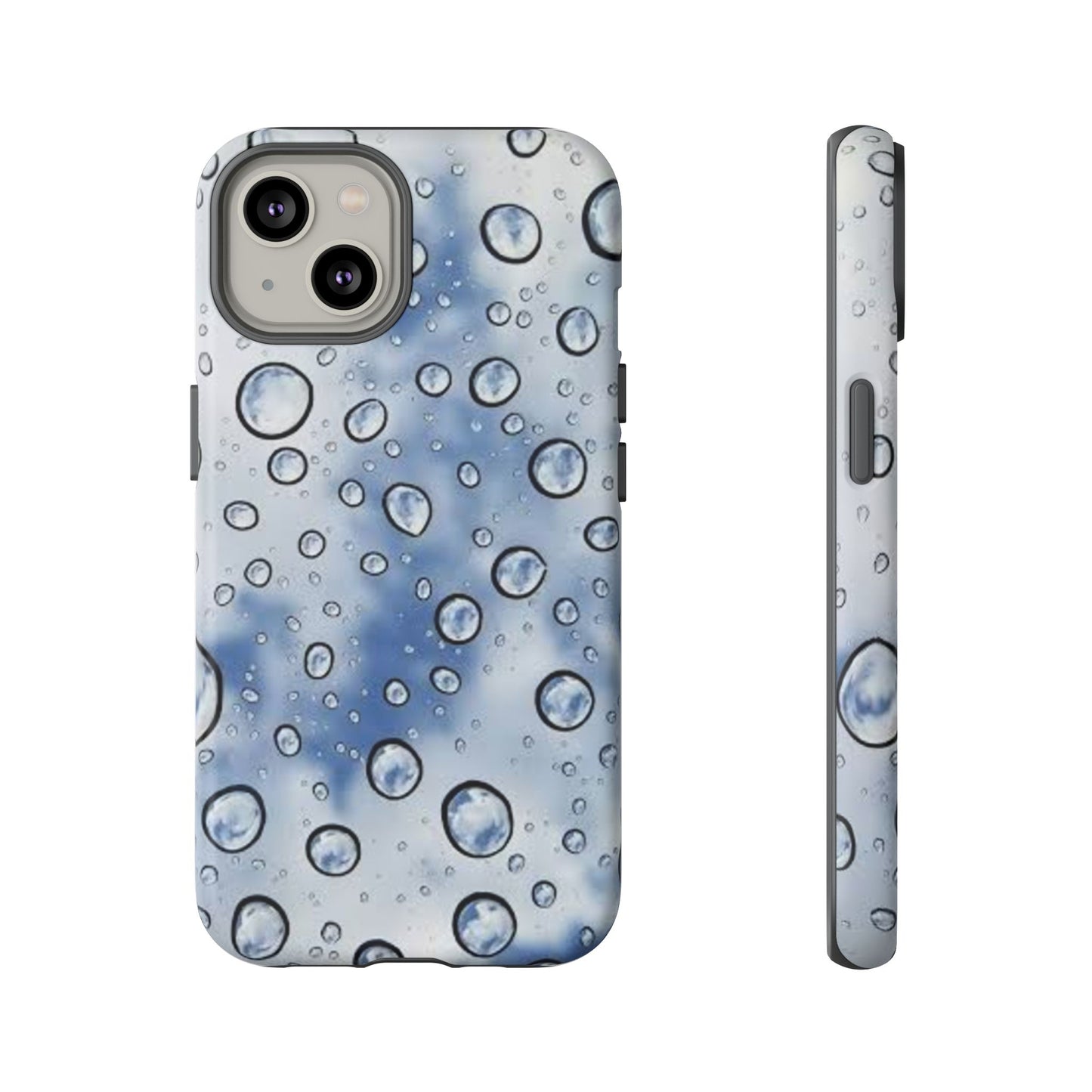 Blue Water Droplet Phone Case, Tough Cases for Protection, Stylish Cellphone Cover, Unique Gifts for Her, Durable and Trendy