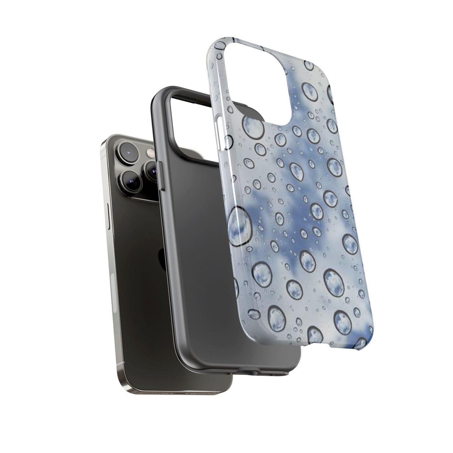 Blue Water Droplet Phone Case, Tough Cases for Protection, Stylish Cellphone Cover, Unique Gifts for Her, Durable and Trendy