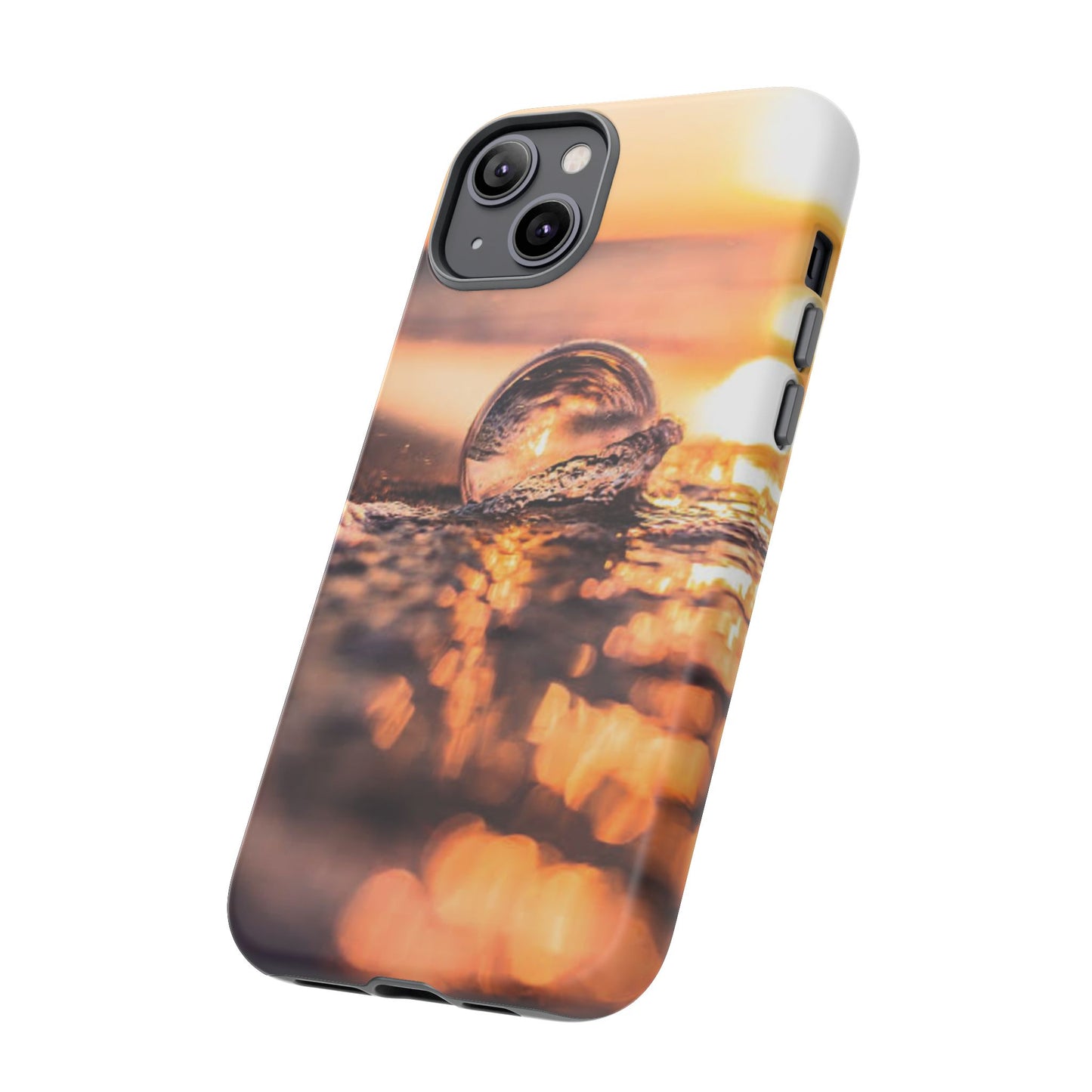Sunset Bubble Phone Case, Tough Cases, Beach Lover Gift, Summer Vibes, Cell Phone Accessories, Unique Design, Nature Photography