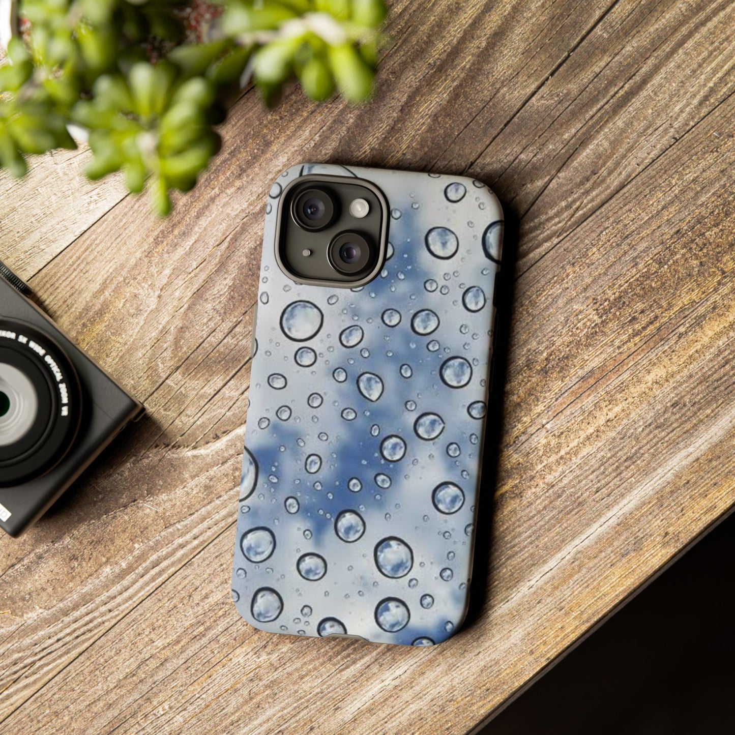 Blue Water Droplet Phone Case, Tough Cases for Protection, Stylish Cellphone Cover, Unique Gifts for Her, Durable and Trendy