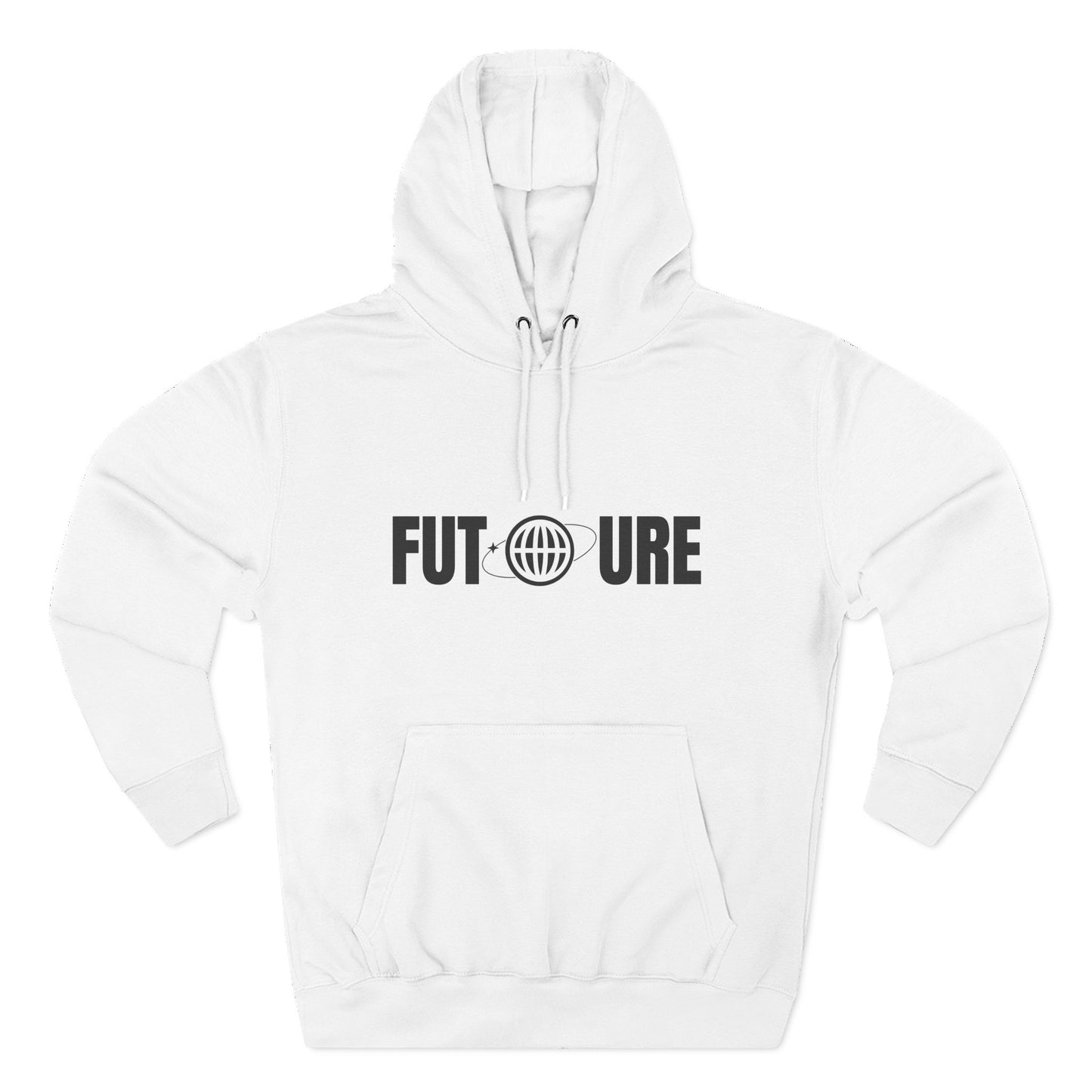 Futuristic Three-Panel Fleece Hoodie, Cozy Fashion, Streetwear Style, Gift for Trendsetters, Everyday Comfort