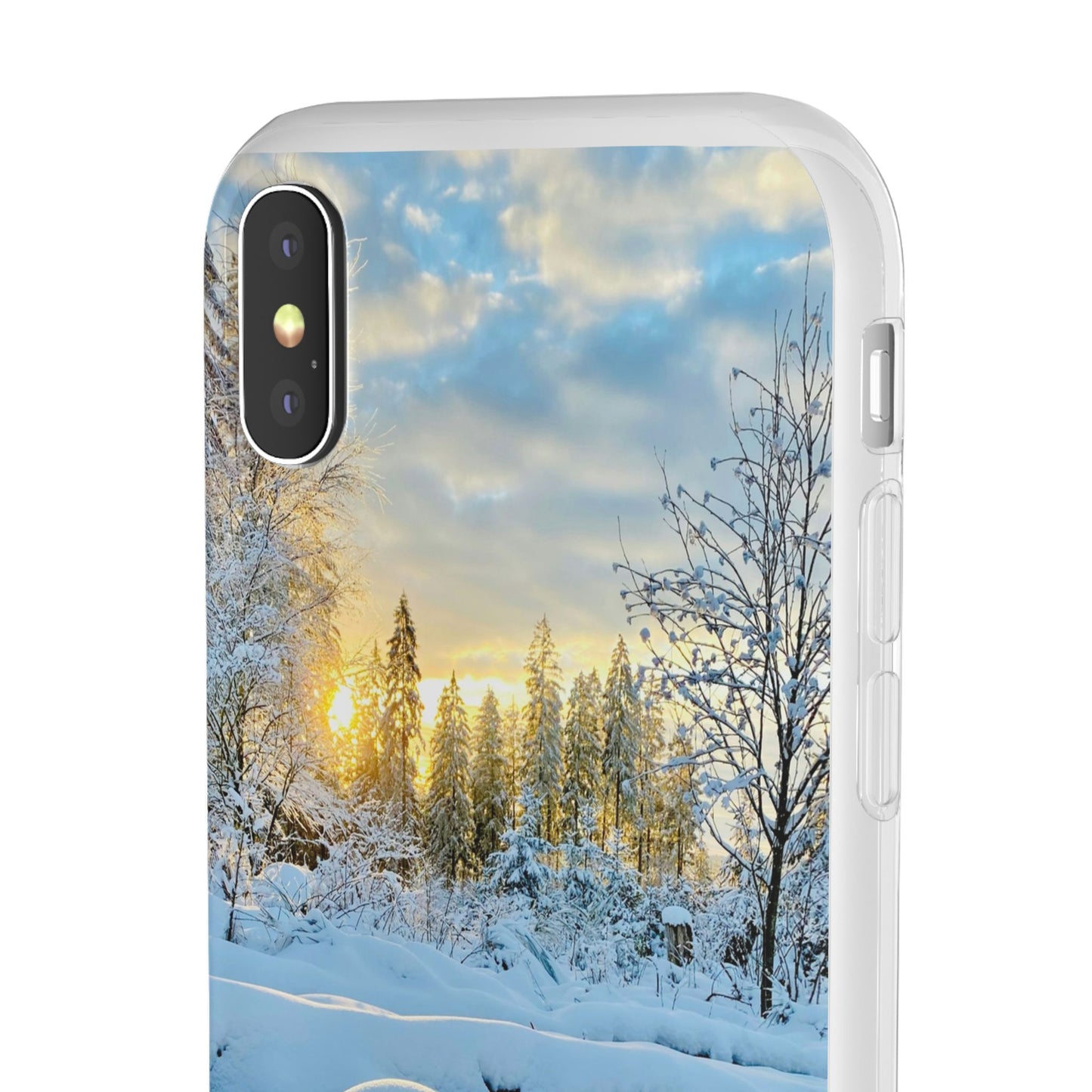 Winter Landscape Flexi Cases, Nature Phone Cover, Scenic Case, Holiday Gift, Seasonal Accessory, Outdoor Lover's Item