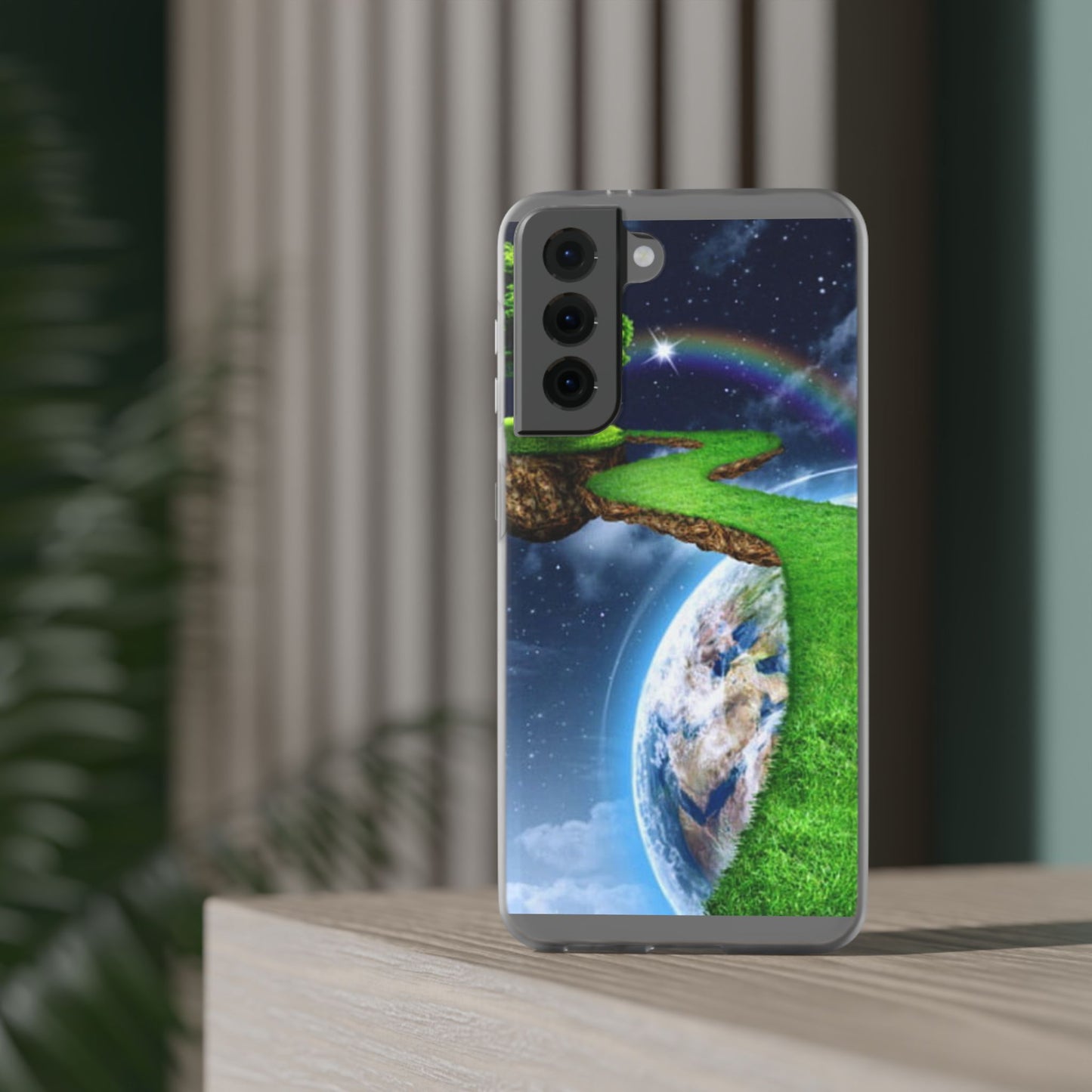Dreamy Landscape Phone Case, Eco-Friendly Cell Phone Cover, Nature Inspired Gift, Aesthetic Mobile Case, Vibrant Rainbow Design
