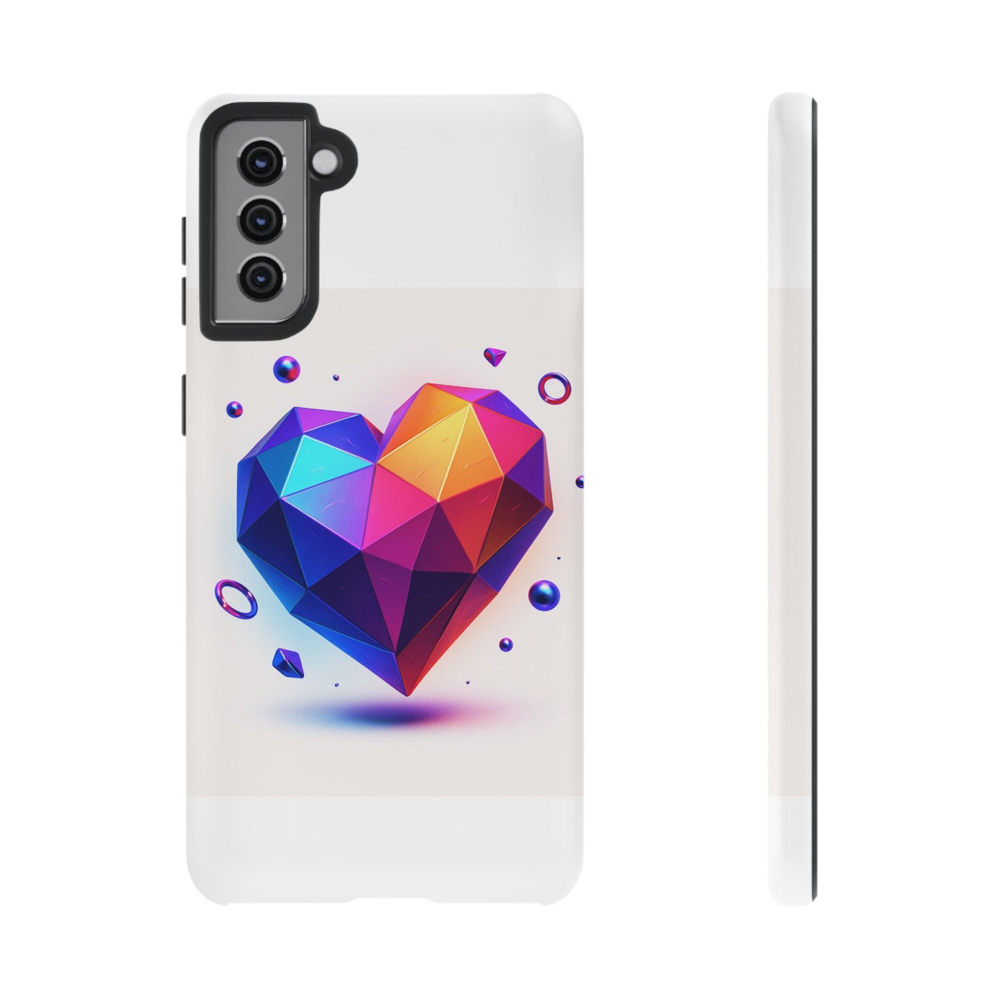 Vibrant Heart Phone Case, Tough Cases, Colorful Phone Cover, Unique Protector, Gift for Her, Cute Accessory