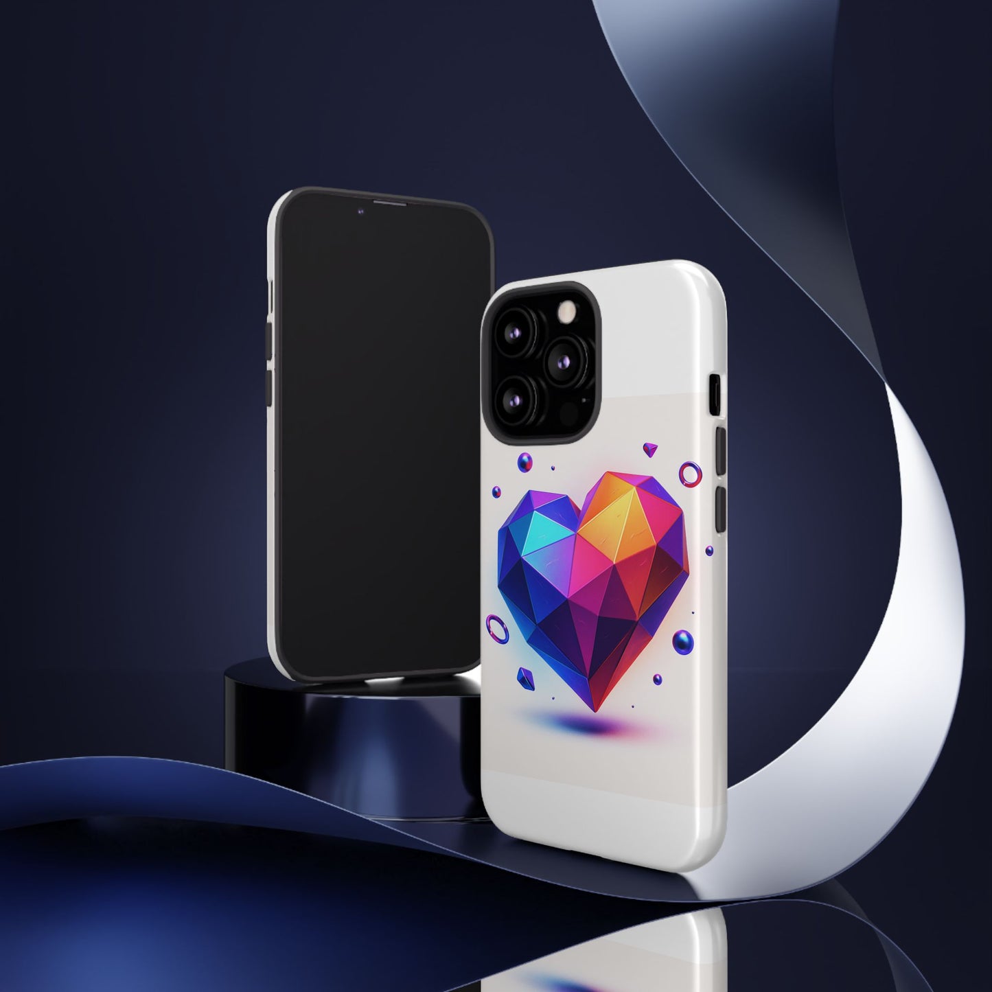 Vibrant Heart Phone Case, Tough Cases, Colorful Phone Cover, Unique Protector, Gift for Her, Cute Accessory