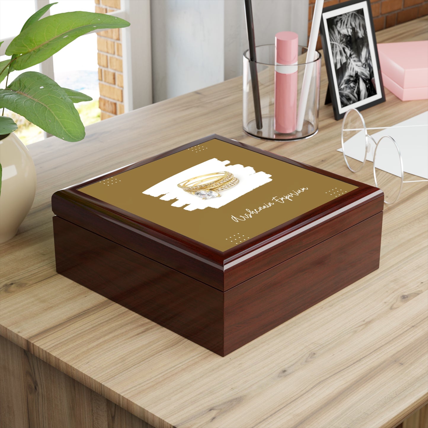 Elegant Jewelry Box for Rings, Personalized Gift for Her, Ring Organizer, Wedding Gift, Keepsake Box