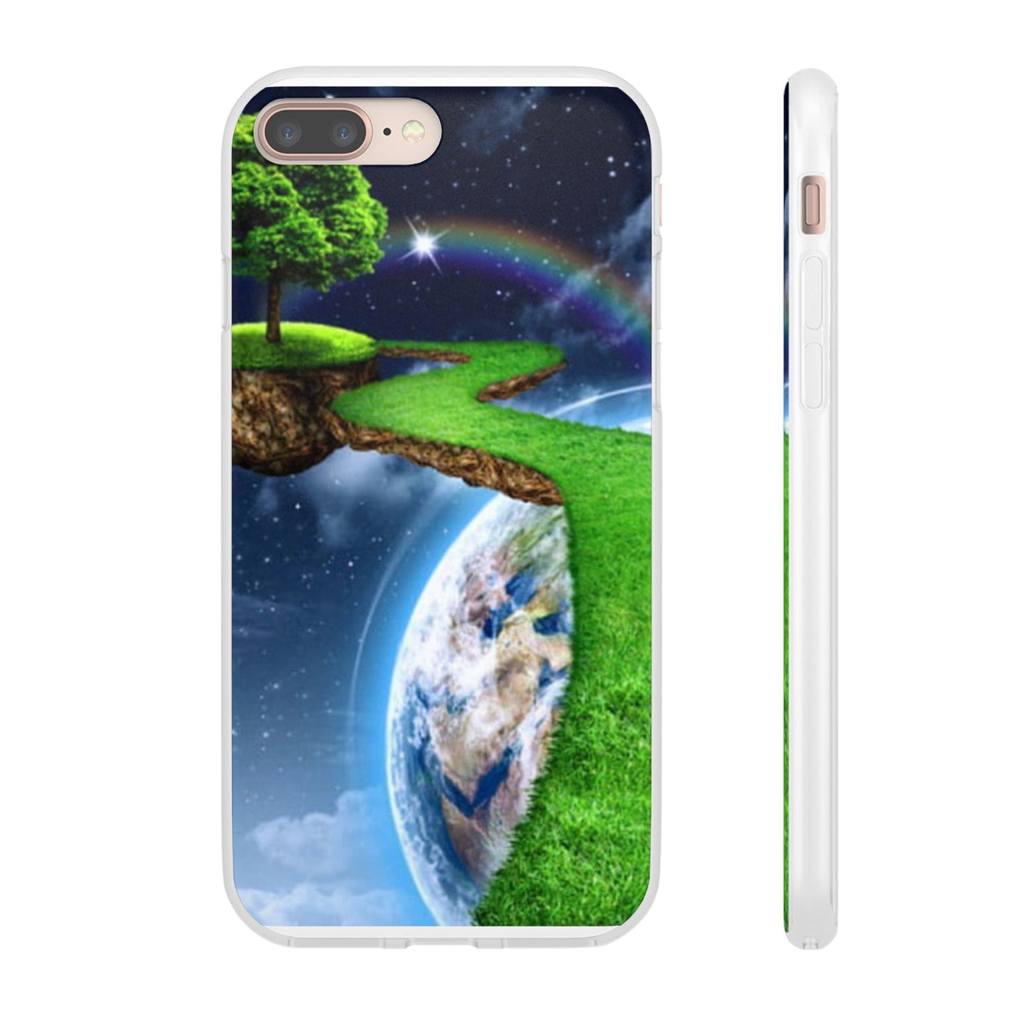 Dreamy Landscape Phone Case, Eco-Friendly Cell Phone Cover, Nature Inspired Gift, Aesthetic Mobile Case, Vibrant Rainbow Design