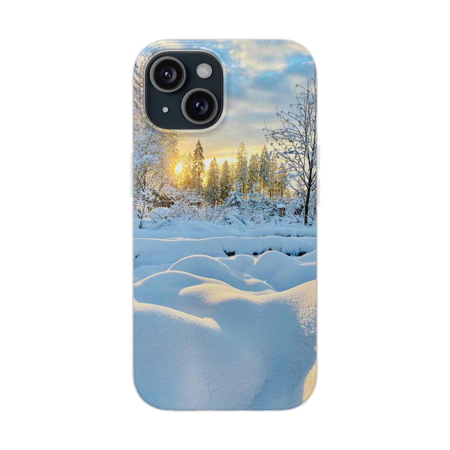 Winter Landscape Flexi Cases, Nature Phone Cover, Scenic Case, Holiday Gift, Seasonal Accessory, Outdoor Lover's Item