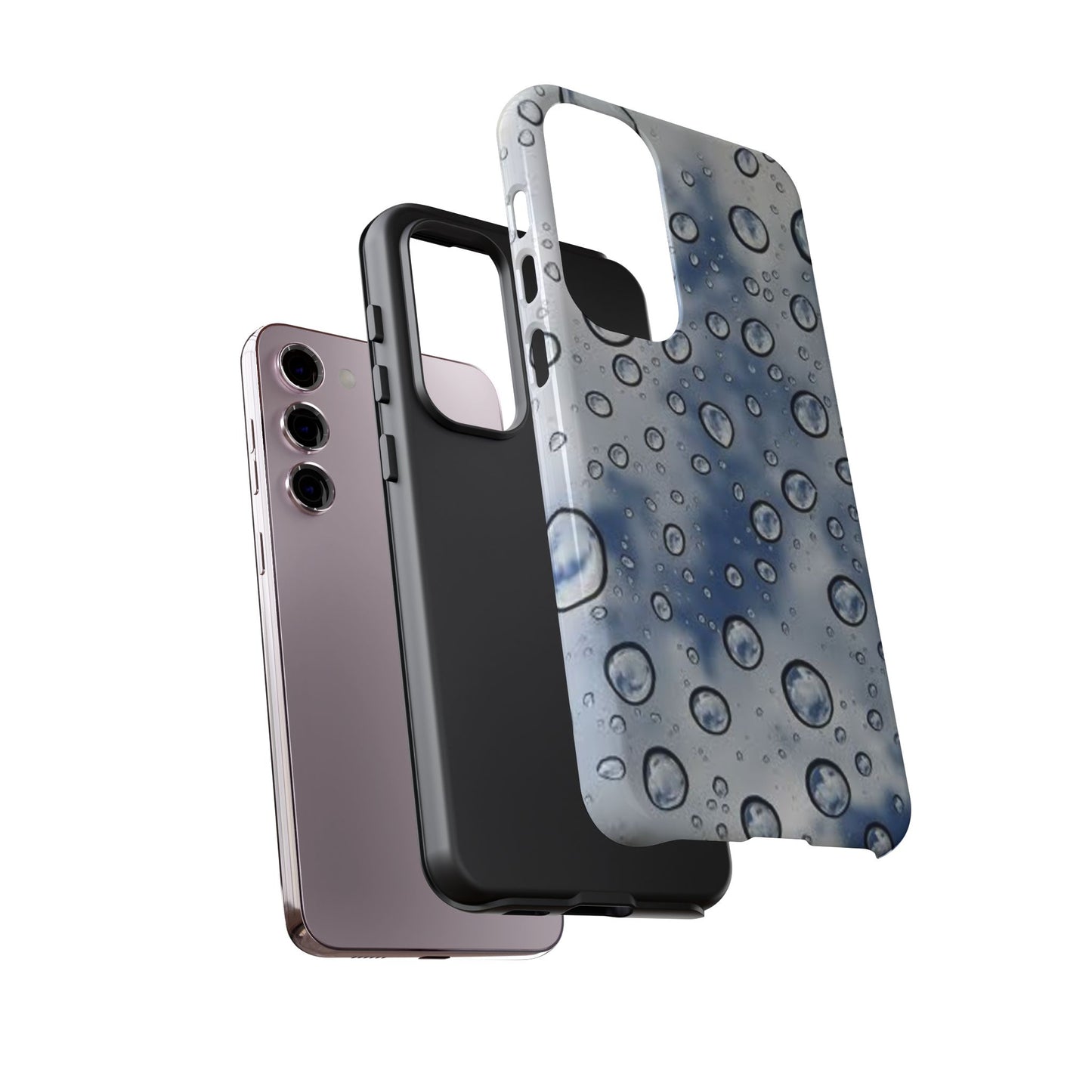 Blue Water Droplet Phone Case, Tough Cases for Protection, Stylish Cellphone Cover, Unique Gifts for Her, Durable and Trendy