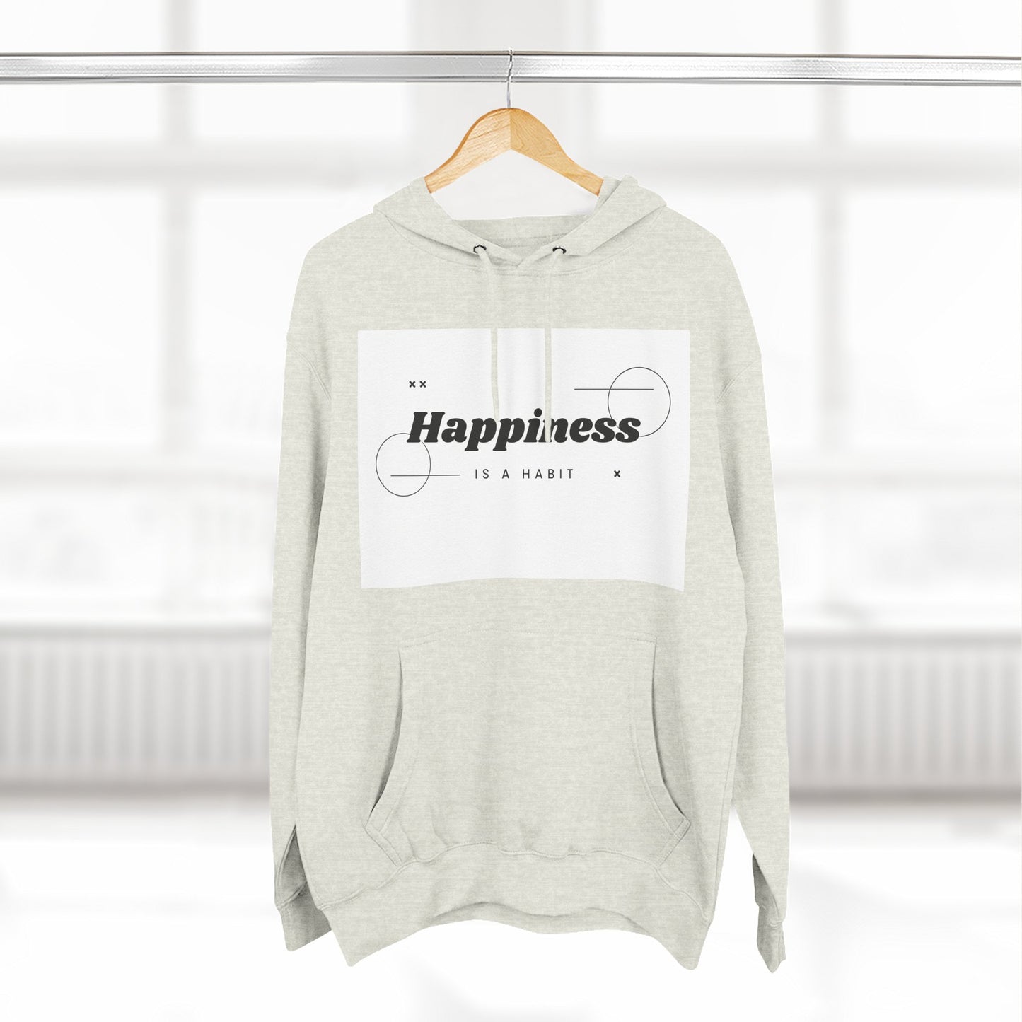 Happiness Is A Habit Hoodie, Cozy Sweatshirt, Motivational Apparel, Ideal Gift for Her, Everyday Comfort Wear