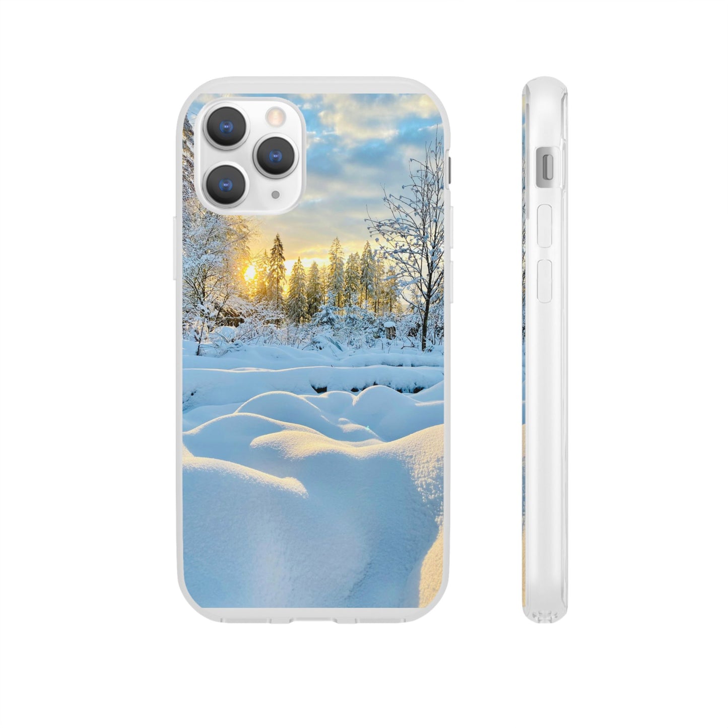 Winter Landscape Flexi Cases, Nature Phone Cover, Scenic Case, Holiday Gift, Seasonal Accessory, Outdoor Lover's Item