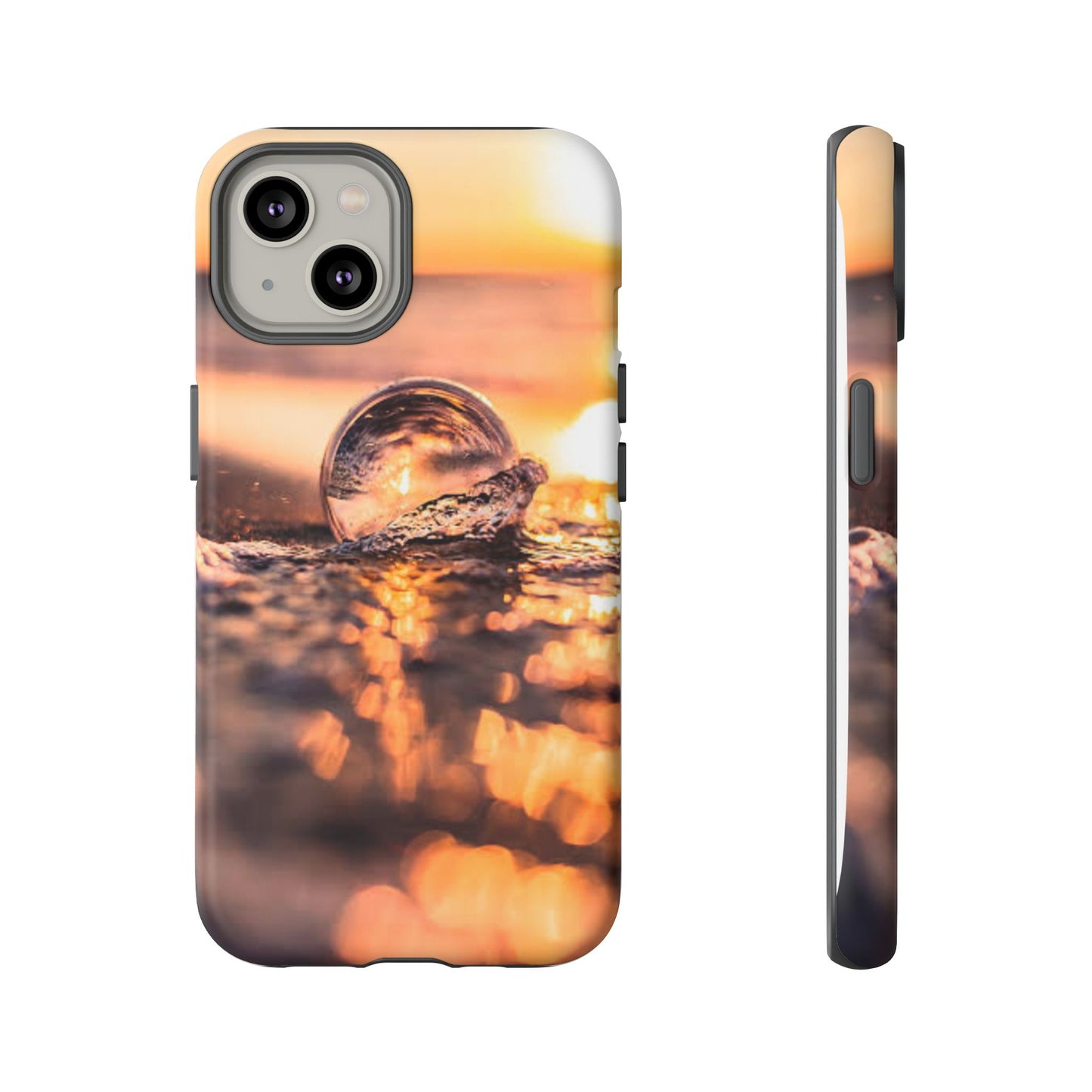 Sunset Bubble Phone Case, Tough Cases, Beach Lover Gift, Summer Vibes, Cell Phone Accessories, Unique Design, Nature Photography