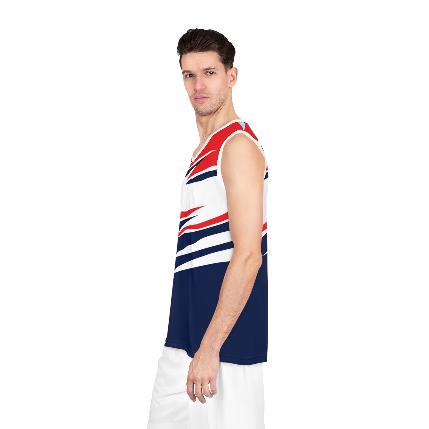 Dynamic Basketball Jersey, AOP Athletic Wear, Sports Fan Apparel, Gift for Gamers, Team Spirit Gear, Streetwear Style