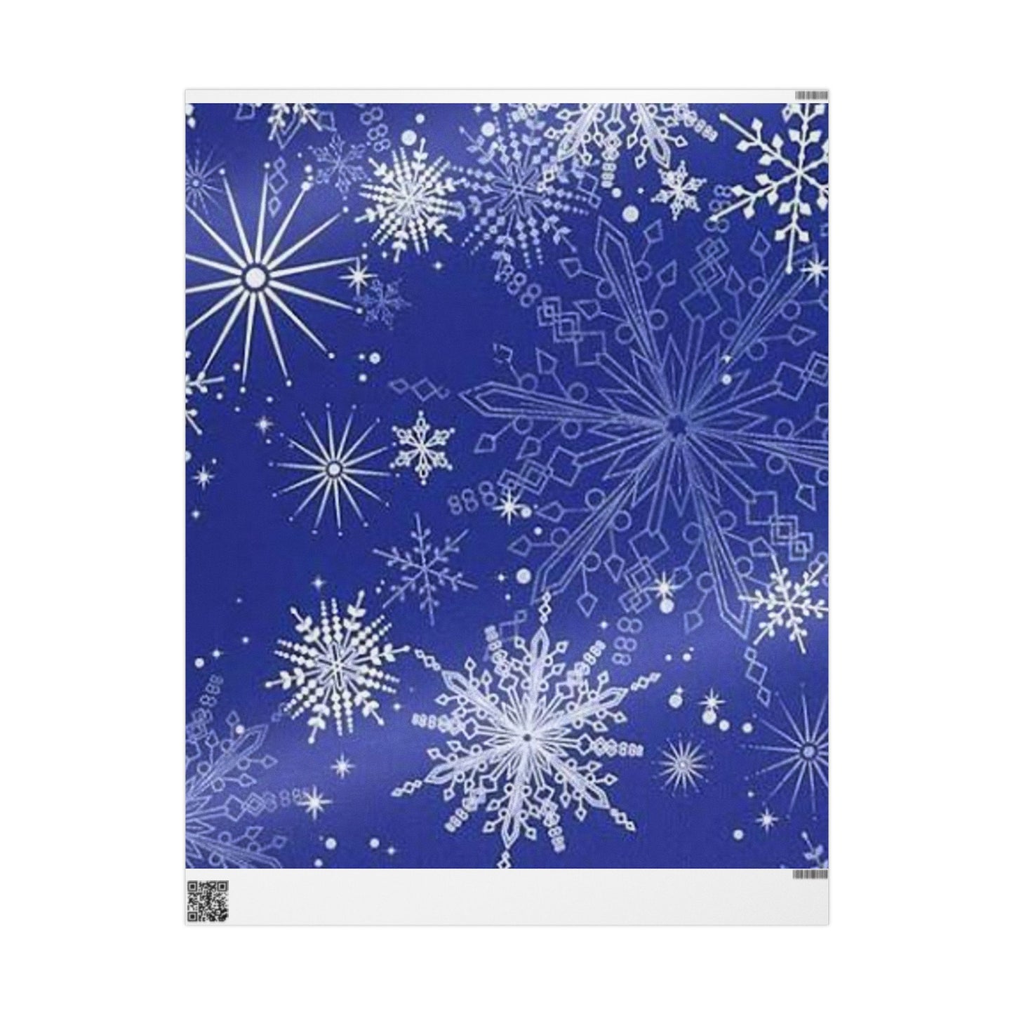 Elegant Snowflake Wrapping Paper, Christmas Gift Wrap, Holiday Party Supplies, Winter Themed Decor, Blue Snowflake Design
