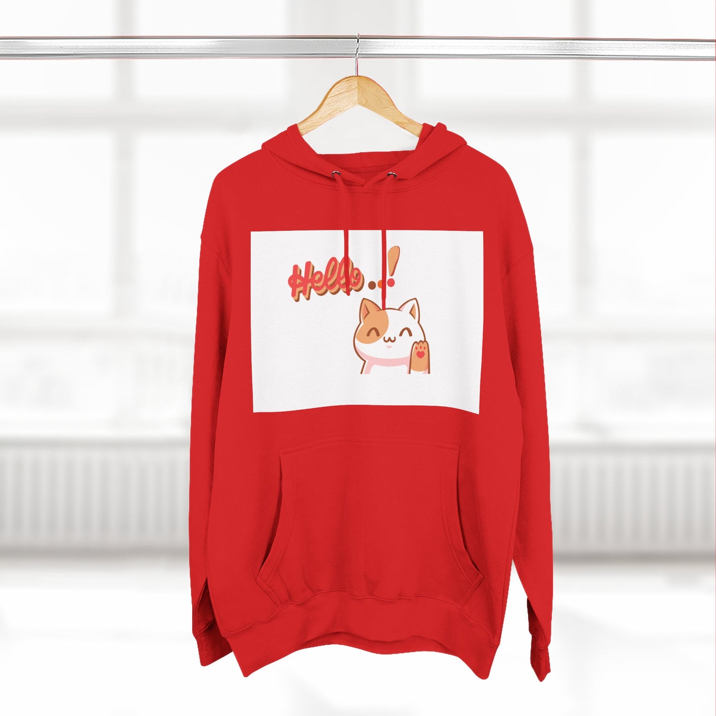 Cute Cat Hoodie with Motivational Design - Perfect Gift for Cat Lovers, Cozy Fleece Hoodie for Any Occasion, Stylish Streetwear