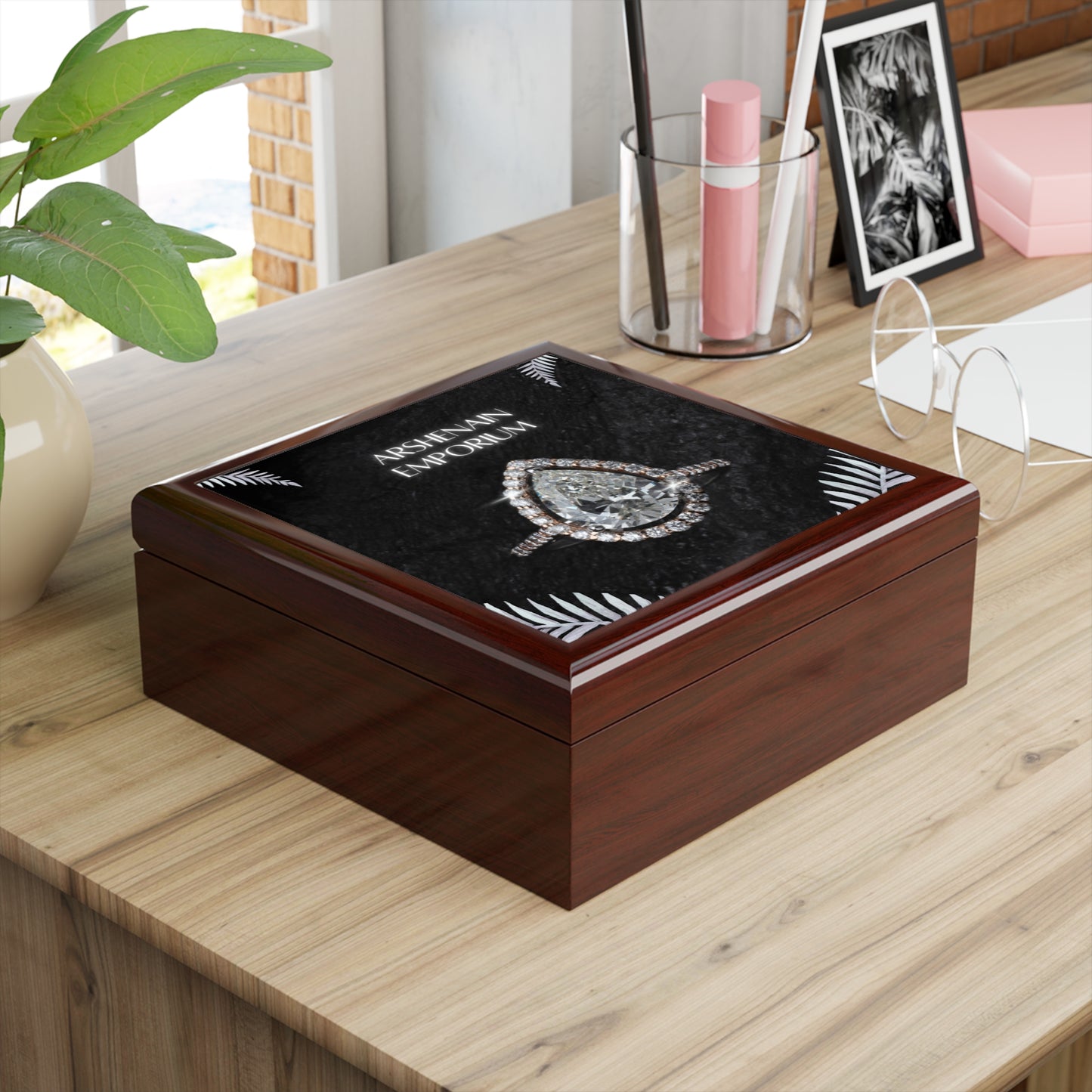 Elegant Jewelry Box with Sparkling Design - Perfect for Gifts, Ring Storage, Home Décor, Wedding Keepsakes, Anniversary Present