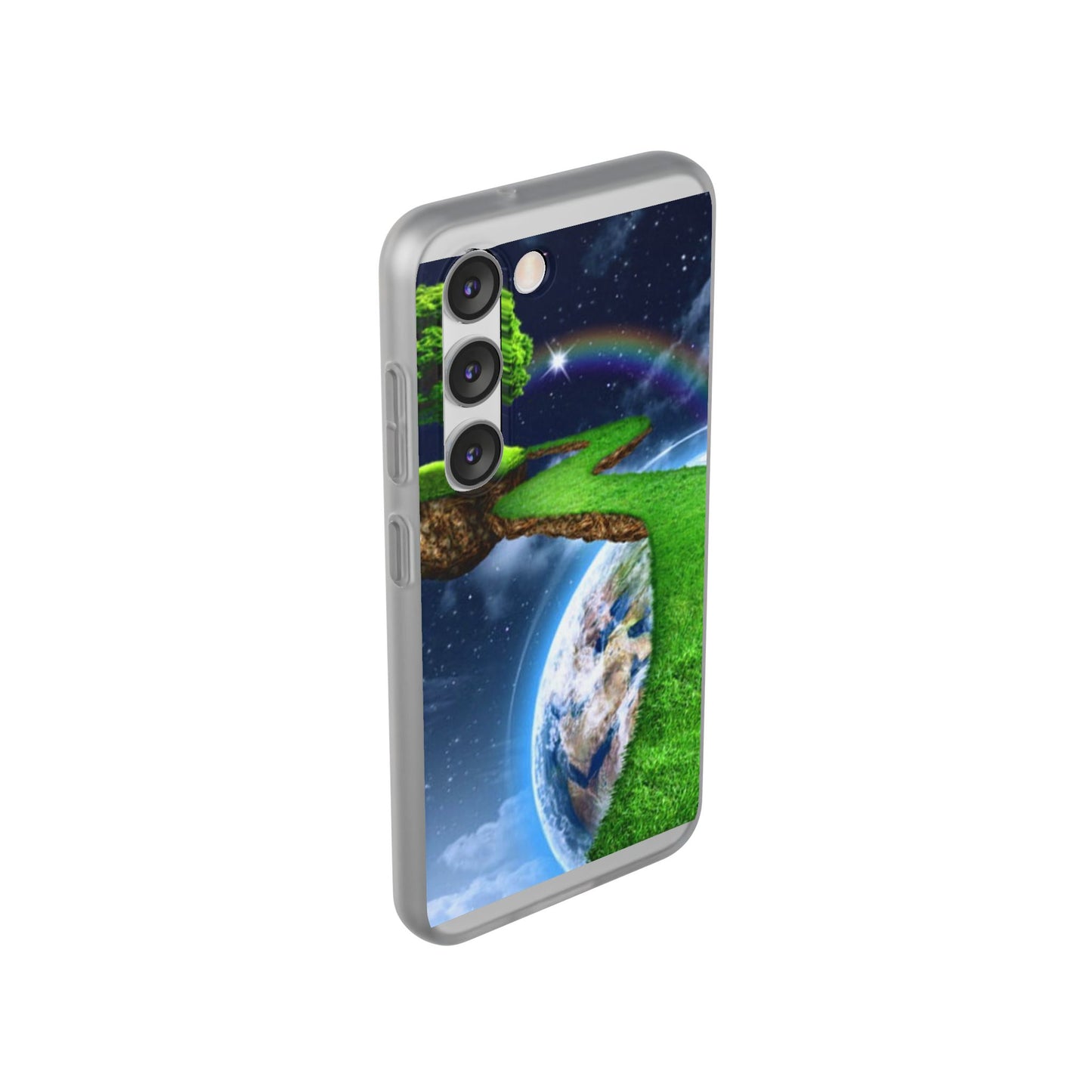 Dreamy Landscape Phone Case, Eco-Friendly Cell Phone Cover, Nature Inspired Gift, Aesthetic Mobile Case, Vibrant Rainbow Design