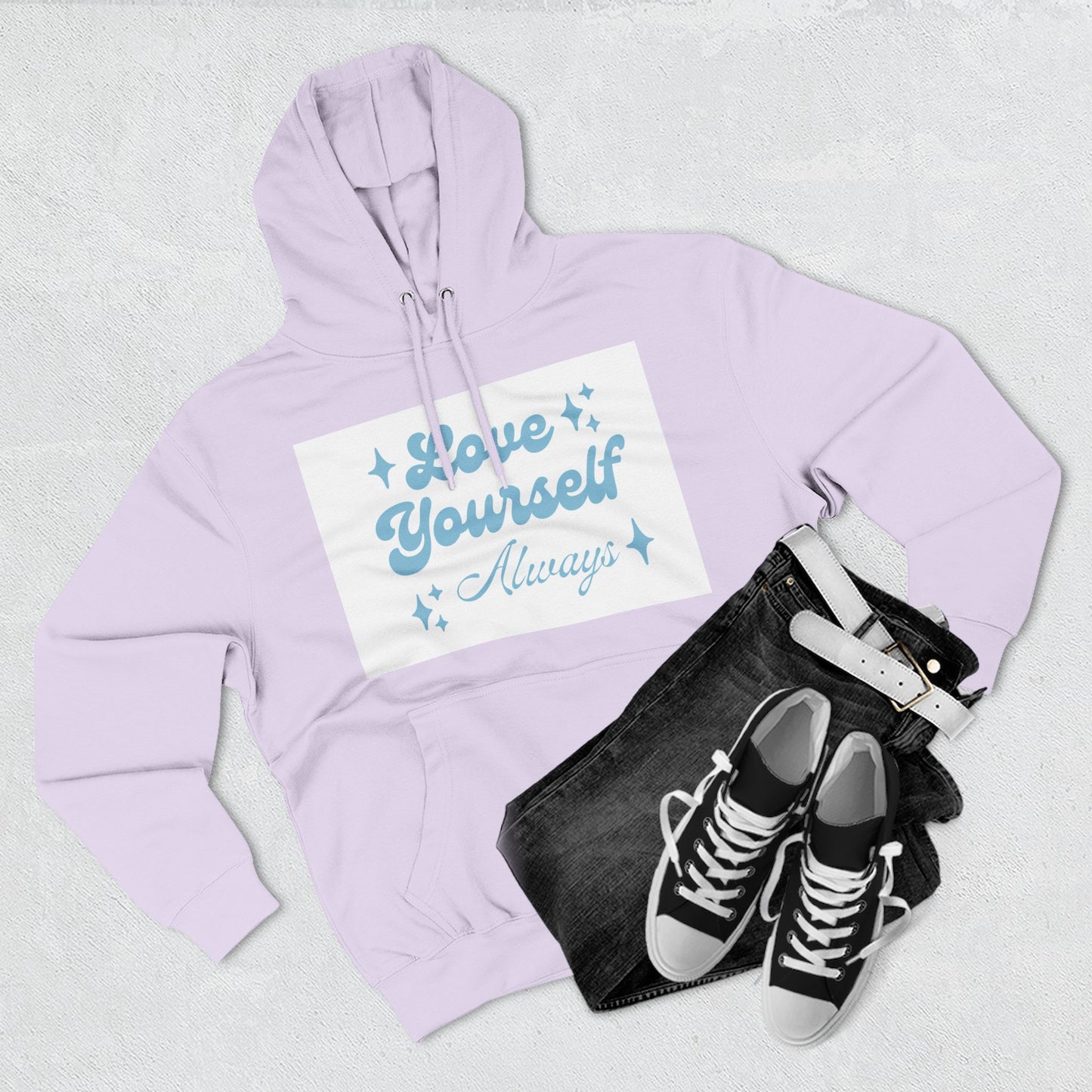 Love Yourself Fleece Hoodie | Cozy Self-Care Sweatshirt | Inspirational Apparel | Motivational Gift | Positive Vibes Hoodie