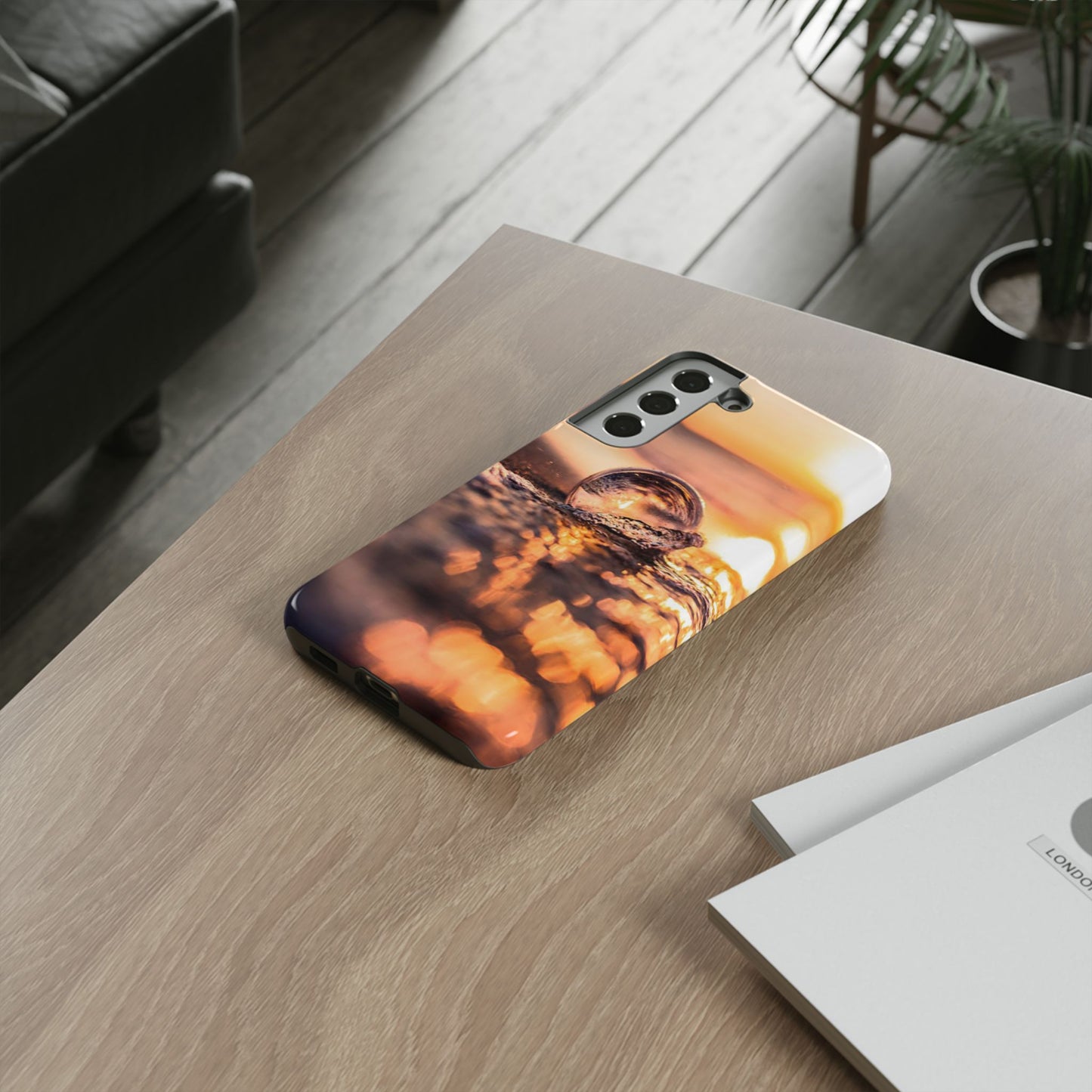 Sunset Bubble Phone Case, Tough Cases, Beach Lover Gift, Summer Vibes, Cell Phone Accessories, Unique Design, Nature Photography
