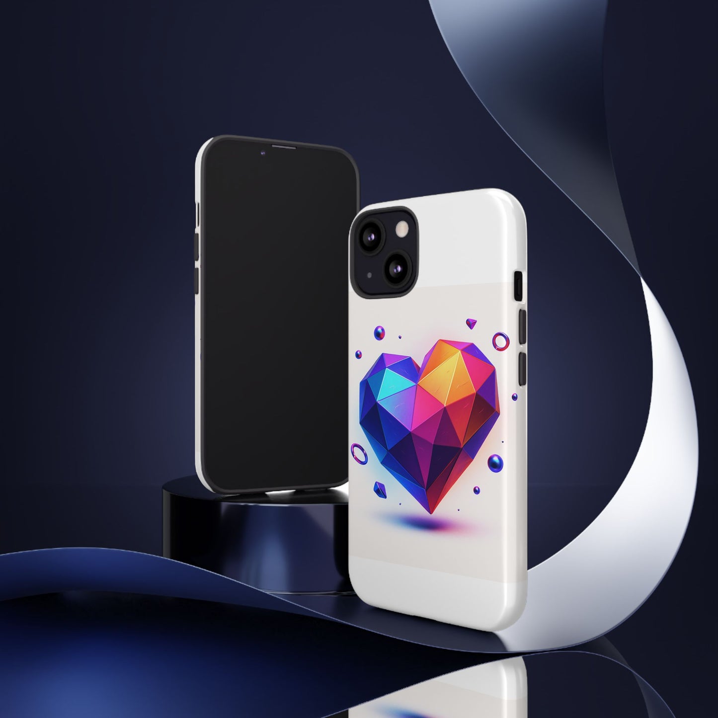 Vibrant Heart Phone Case, Tough Cases, Colorful Phone Cover, Unique Protector, Gift for Her, Cute Accessory