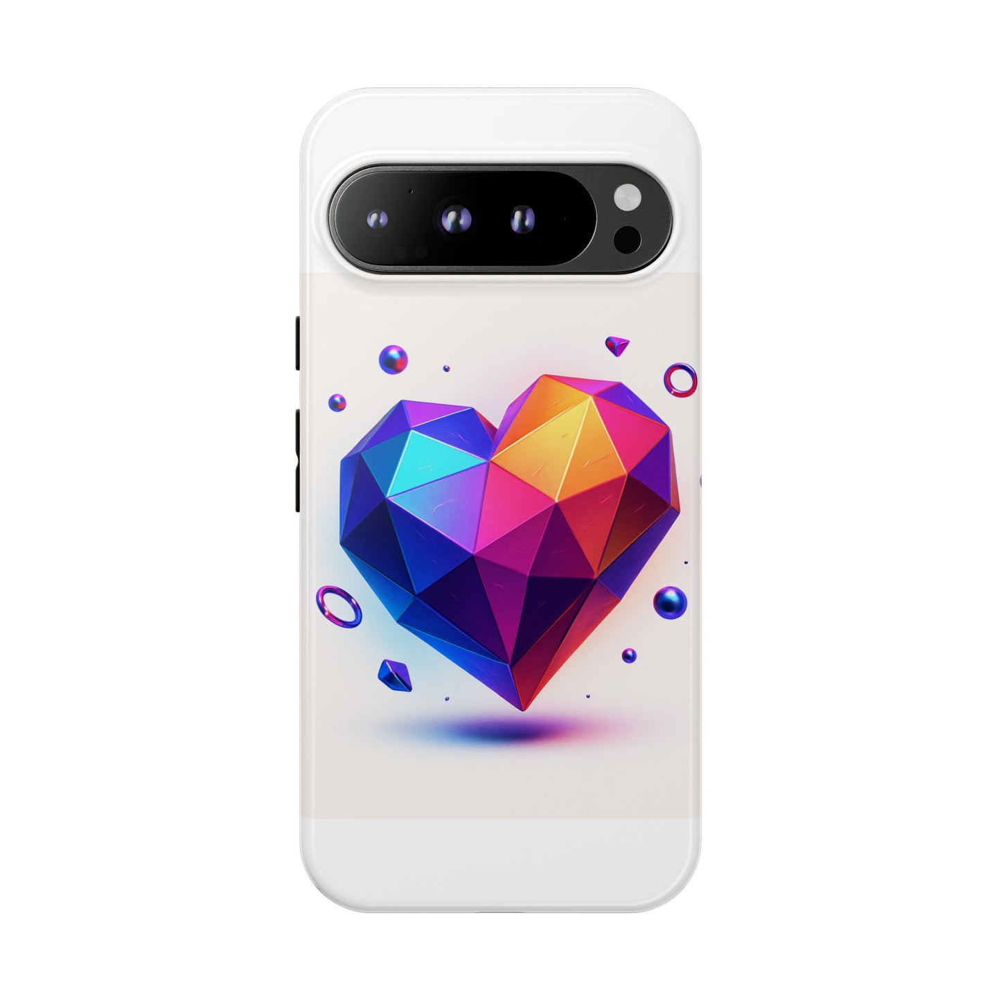 Vibrant Heart Phone Case, Tough Cases, Colorful Phone Cover, Unique Protector, Gift for Her, Cute Accessory
