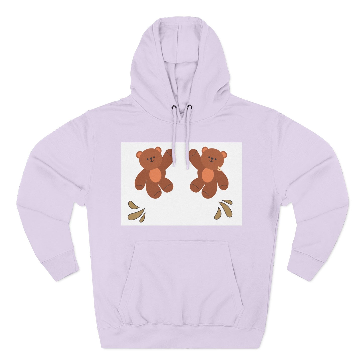 Cute Bear Fleece Hoodie | Cozy Unisex Fashion, Playful Sweatshirt, Perfect Gift, Casual Wear, Everyday Comfort, Holiday Style