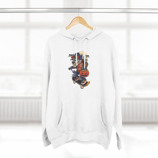Fleece Hoodie with Halloween Design, Cozy Sweatshirt, Fall Fashion, Gift for Her, Casual Layering