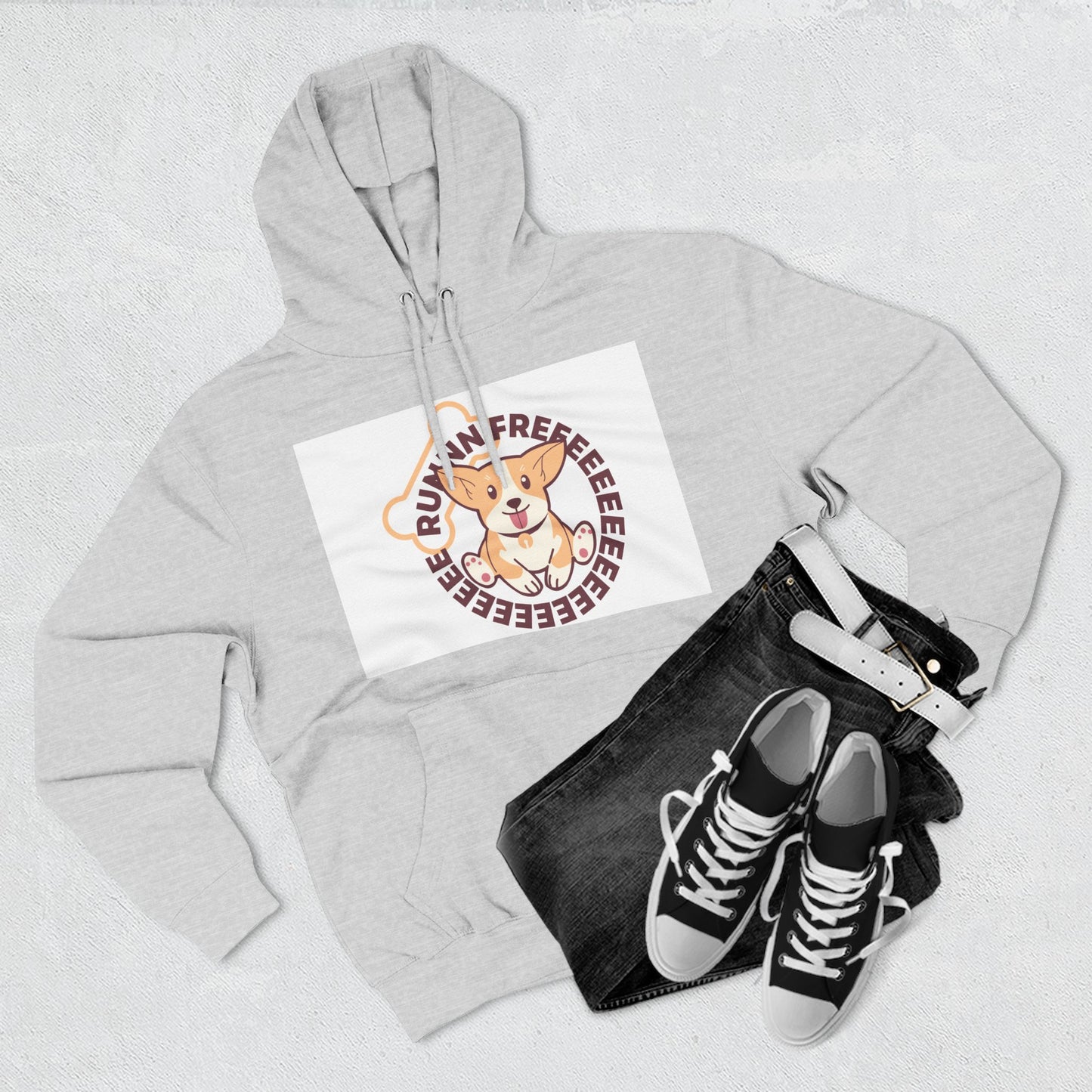 Cute Corgi Hoodie with Fun Text, Cozy Sweatshirt for Dog Lovers, Perfect Gift for Birthdays and Holidays, Fleece Sweatshirt